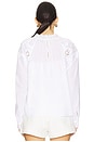 view 3 of 4 Lace Popover Blouse in White