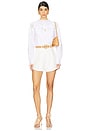 view 4 of 4 Lace Popover Blouse in White