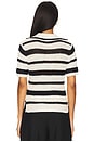 view 3 of 4 Knitted Collared Top in Black & Chalk