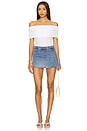 view 4 of 4 Off Shoulder Rib Tee in White
