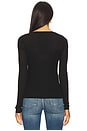 view 3 of 4 Lightweight Ribbed Cardi Top in Black