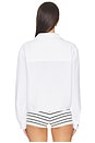 view 3 of 4 More Love Linen Tie Top in White