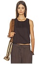 view 1 of 4 Retreat Bubble Tank Top in Rich Soil
