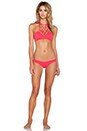 view 4 of 4 Festival Caged Thong Bikini Bottom in Ruby Red
