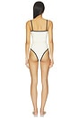 view 3 of 3 Swim I One Piece in Ivory With Noir Piping