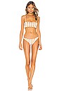 view 4 of 4 BRAGUITA BIKINI in White & Nude Stripe