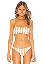 view 1 of 4 Bandeau Top in White & Nude Stripe
