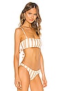 view 2 of 4 Bandeau Top in White & Nude Stripe
