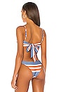 view 3 of 4 HAUT DE MAILLOT DE BAIN BANDEAU in Camel Cream Slate Stripe