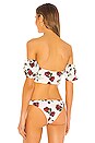 view 4 of 5 Ruffle Sleeve Bikini Top in Cream Rose