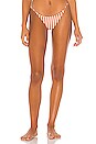 view 1 of 4 BAS DE MAILLOT DE BAIN STRING in Camel White Stripe