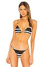 view 1 of 4 HAUT DE MAILLOT DE BAIN TRIANGLE in Black Cream Stripe