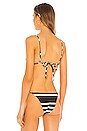 view 3 of 4 HAUT DE MAILLOT DE BAIN TRIANGLE in Black Cream Stripe