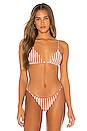 view 1 of 4 HAUT DE MAILLOT DE BAIN TRIANGLE in Camel White Stripe