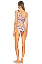view 4 of 4 Cut Out One Piece in Zebra Maroon