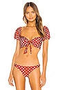 view 1 of 4 HAUT DE MAILLOT DE BAIN in Brick White Polka Dot
