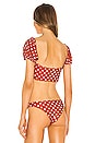 view 3 of 4 HAUT DE MAILLOT DE BAIN in Brick White Polka Dot