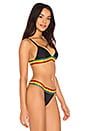 view 2 of 4 The Kitten Bikini Top in Noir & Rasta