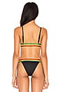 view 3 of 4 The Kitten Bikini Top in Noir & Rasta