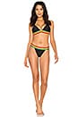 view 4 of 4 The Kitten Bikini Top in Noir & Rasta