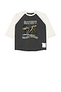 view 4 of 5 Mothtech Baseball Tee in Off White & Aged Black
