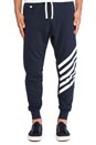 view 1 of 3 PANTALON SWEAT ROY in Mood Indigo Stripe