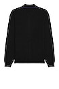 view 2 of 3 Saji Zip Polo Sweater in Black