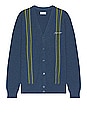 view 1 of 4 Michael High Guage Knit Cardigan in Coronet Blue