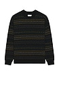 view 1 of 3 Classic Pattern Knit Sweater in Charcoal