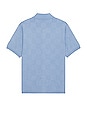 view 2 of 4 Kenneth Checkerboard Knit Short Sleeve Shirt in Forever Blue