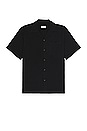 view 1 of 3 Canty Boucle Knit Short Sleeve Shirt in Black