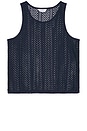 view 1 of 4 Gabriel Cotton Lace Tank in Navy