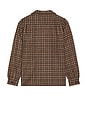 view 2 of 3 Open Collar Flannel Check Shirt in Beige
