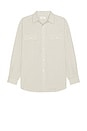 view 1 of 3 Chambray Work Shirt in Light Grey