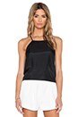view 1 of 3 Kara Silk Tank in Black