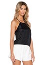 view 2 of 3 Kara Silk Tank in Black
