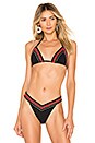 view 1 of 5 Jet Setter Triangle Bikini in Black, Red & Gold