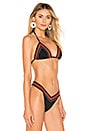 view 2 of 5 Jet Setter Triangle Bikini in Black, Red & Gold
