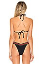 view 3 of 5 Jet Setter Triangle Bikini in Black, Red & Gold