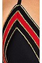 view 5 of 5 Jet Setter Triangle Bikini in Black, Red & Gold