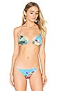 view 1 of 4 PARTE SUPERIOR BIKINI TRIÁNGULO CADENA ORO in Floral Como