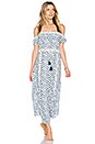 view 1 of 3 Juliette Dress in Blue & Cream