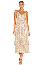 view 1 of 4 Dalarie Tiered Dress in Silver & Gold
