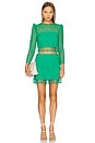 view 1 of 3 Deirdre Top & Mini Skirt Set in Emerald