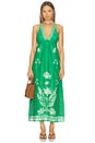 view 1 of 3 VESTIDO TIGRIS in Green & Creme