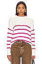 view 1 of 4 Beckie Sweater in Pink & White