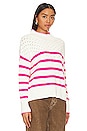 view 2 of 4 Beckie Sweater in Pink & White