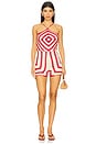 view 1 of 3 Veruca Romper in Red & Crme