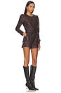 view 2 of 3 Lora Romper in Chocolate