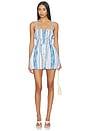 view 1 of 3 Adilah Romper in Blue & Crme